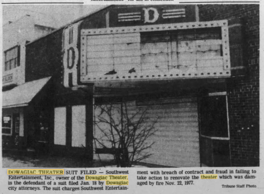 Dowagiac Theatre - Jan 23 1980